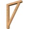 Ekena Millwork Traditional Craftsman Smooth Bracket w/ Offset Brace, Western Red Cedar, 5 1/2"W x 36"D x 48"H BKT0604X36X48TRA04SWR - alternate 1